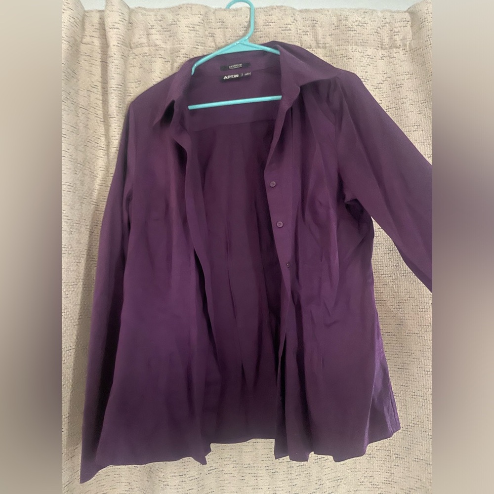 Women’s Plum Purple Button Down Shirt